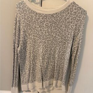 a new day Gray Leopard Print Sweater